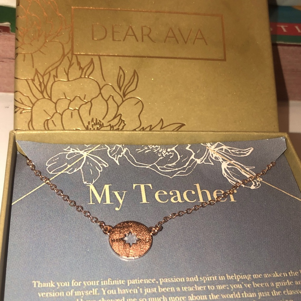 Dear Ava ‘My Teacher’ NEW necklace rose gold